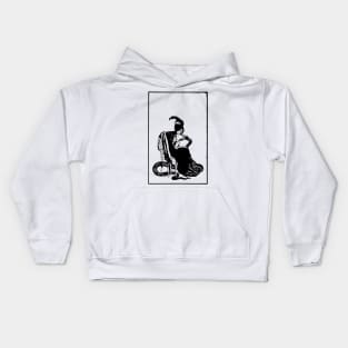 Woman and Serpent Friend Kids Hoodie